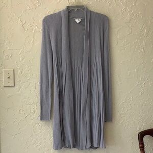 Long Gray Cardigan Sweater